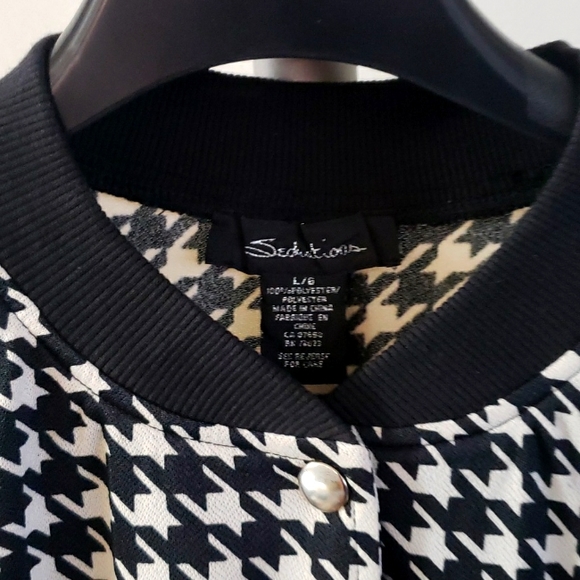 Houndstooth Bomber Jacket - Picture 5 of 8